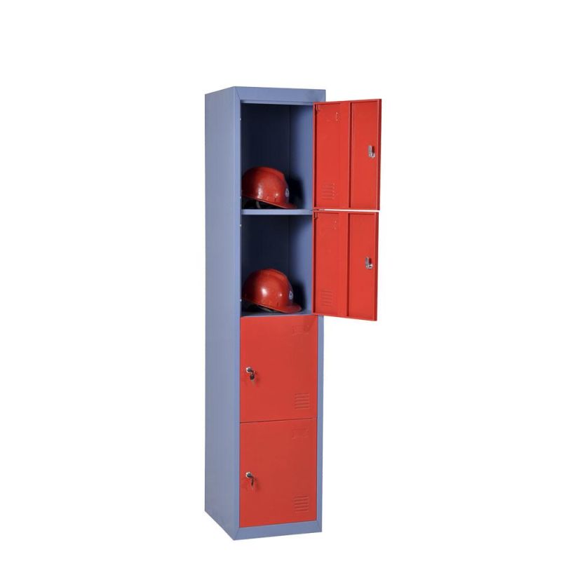 Hot Sale 4 Door Lockable Lockers Motal Steel Storage Locker Customized Color