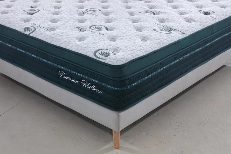 OEM Newest Design Wholesale Home Use Colchones Bamboo Fabric Vacuum Roll up Pocket Spring Mattress in a Box