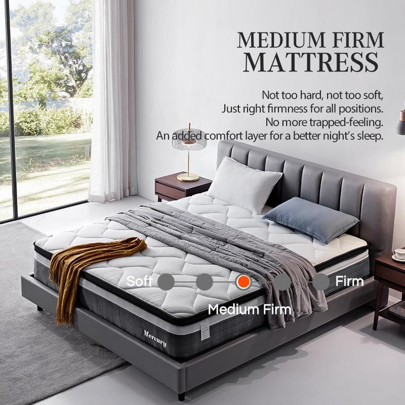OEM Hotel King Size Memory Foam Bed in a Box Roll up Spring Mattress