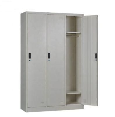 Luoyang Sell Steel Wardrobe Three Doors Clothes Cabinet