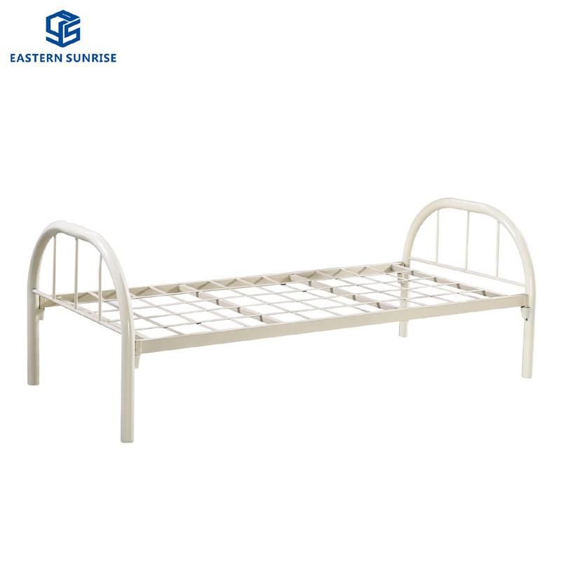 Heavy Duty Simple Steel Metal Single Bed for School Dormitory Army