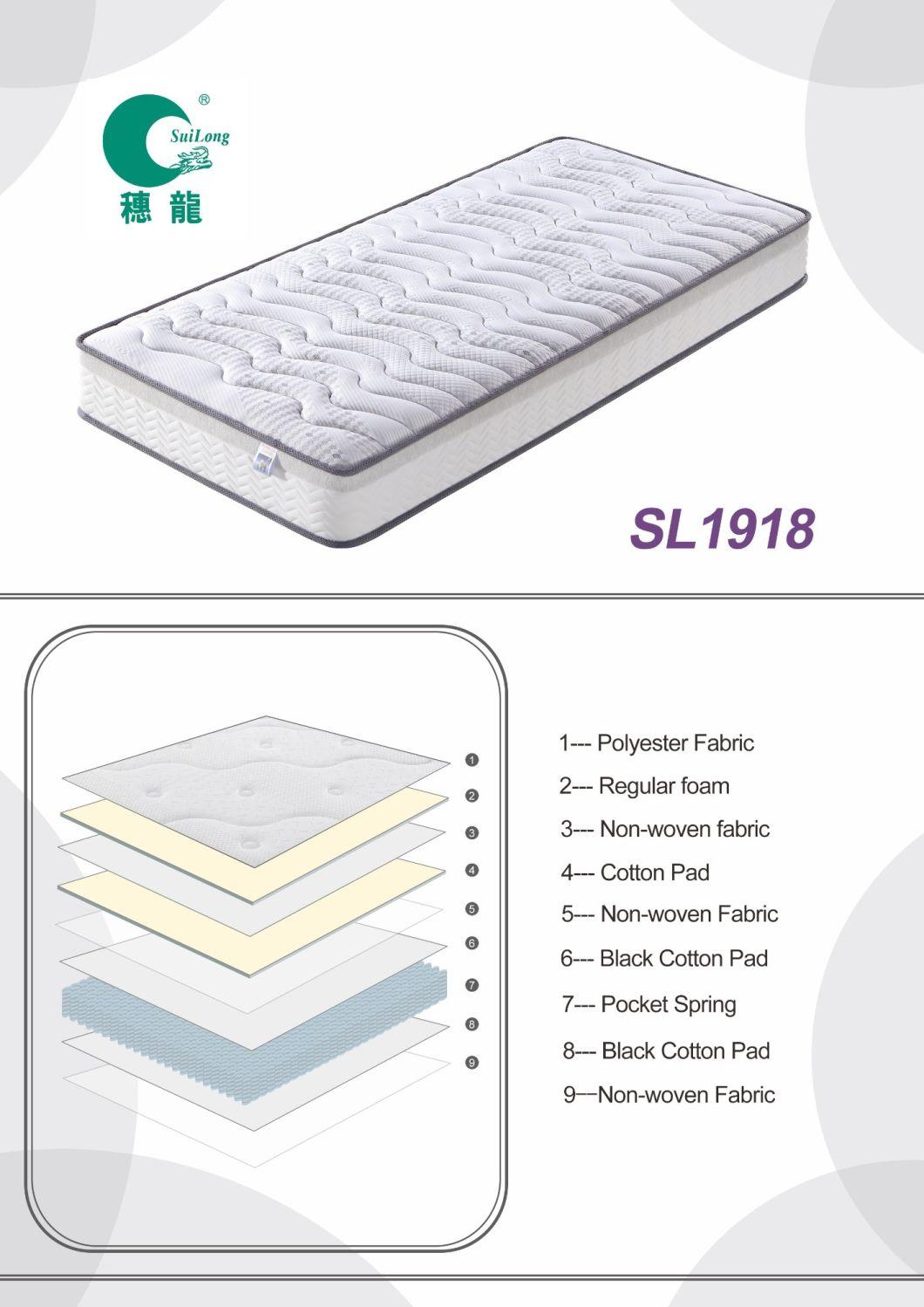 Home Furniture Tight Top Pocket Spring Mattress 2019