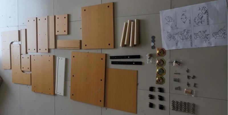 Contemporary Wooden Nightstand with Multiple Compartments