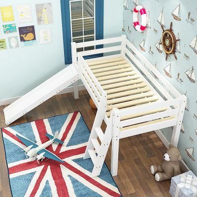 Wooden Loft Bed with Slide Kids Furniture