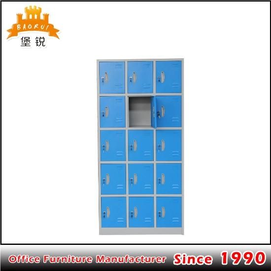 Fas-032 Gym School Storage Organizer Metal Staff Cabinet 15 Door Steel Locker