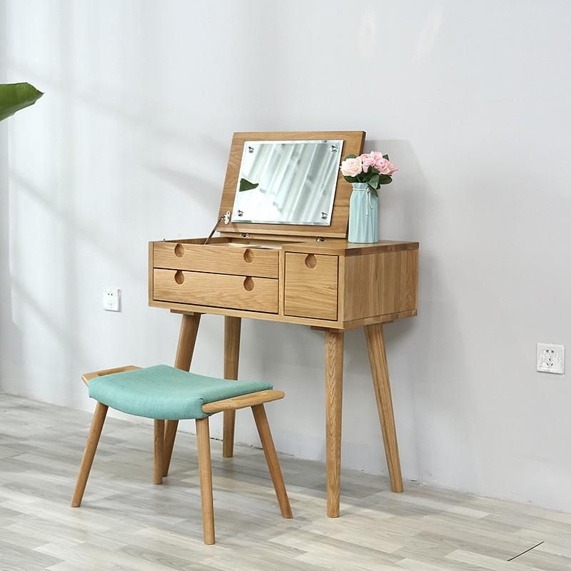 Nordic Storage Dressing Table Simple and Modern Solid Wood Dressing Table 0037