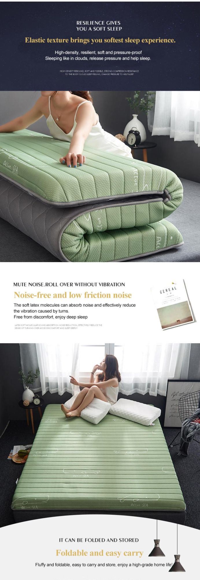 Worker Bed Mattress Portable Multi-Purpose Comfortable Foam Twin