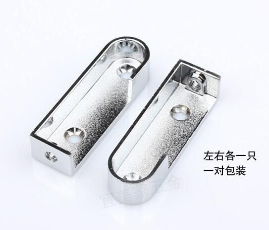 2 PCS Wardrobe Tube Support Bracket Clothes Hanging Rod Holder