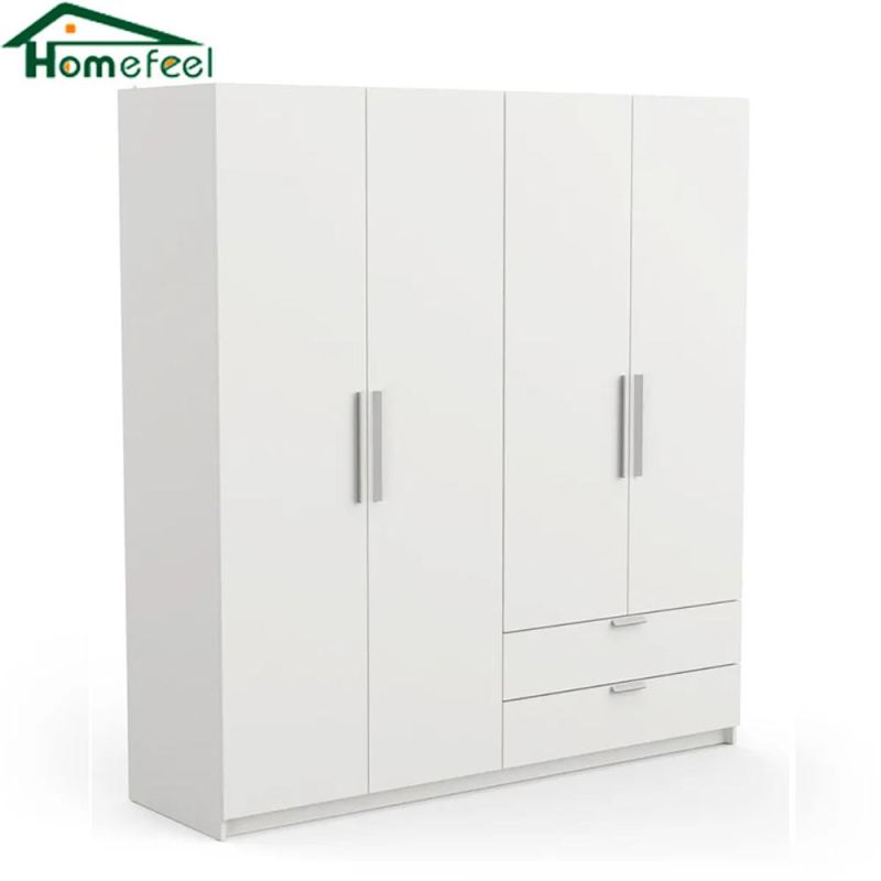 Modern Wooden Home Furniture Bedroom Simple White Wardrobe Cheap Wholesale