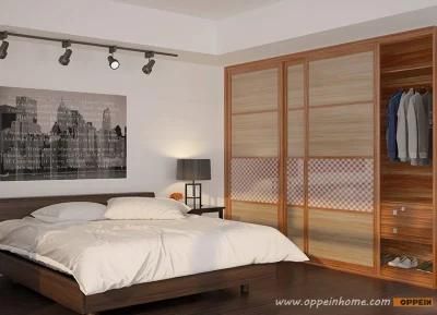 Sliding Door Living Room Wardrobe Walnut Materials