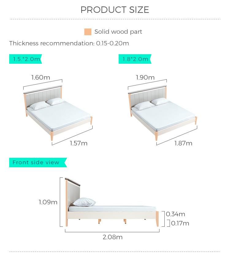 Linsy Modern King Size Wooden Double Bed Ls227A2
