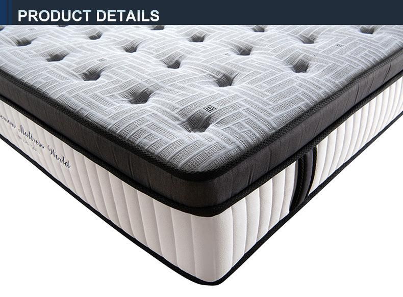 13 Inch Vacuum Roll up Packing Wholesale Queen King Size Memory Foam Pocket Spring Mattress in a Box