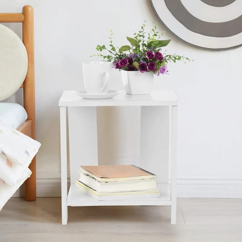 Modern White Bedside Table Nightstand for Living Room Bedroom