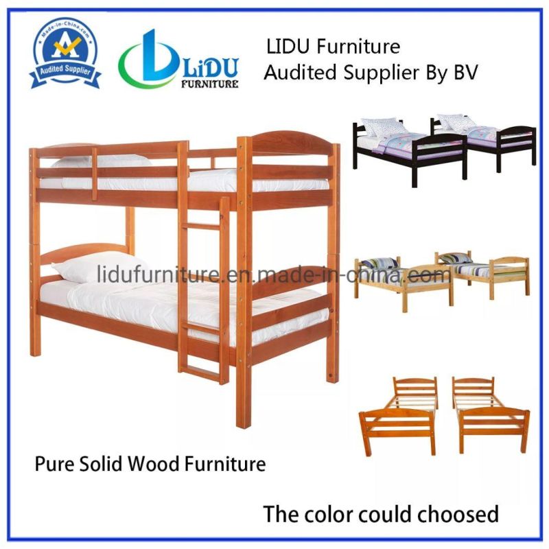 Children Bunk Bed Solid Wood Bed Bunk Bed Bed Frame with Headboard