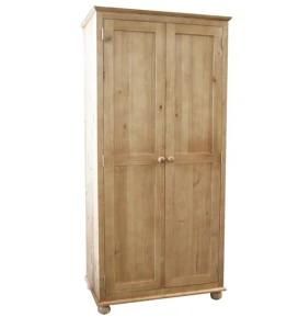 Antique Style Pine 2 Door Wardrobe