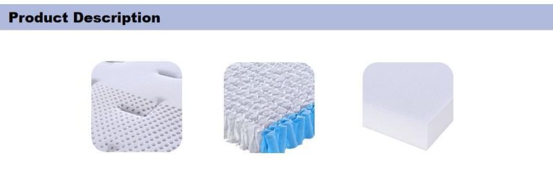 Soft Foam Queen Size Pocket Spring Mattress for 5 Star Hotel Project