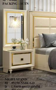 MDF Stainless Steel Modern Nightstand Cabinet Sideboard Bedroom Set Nightstands Modern Home Furniture