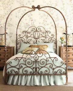 Luxury Antique Metal Bed Wrought Iron Bed