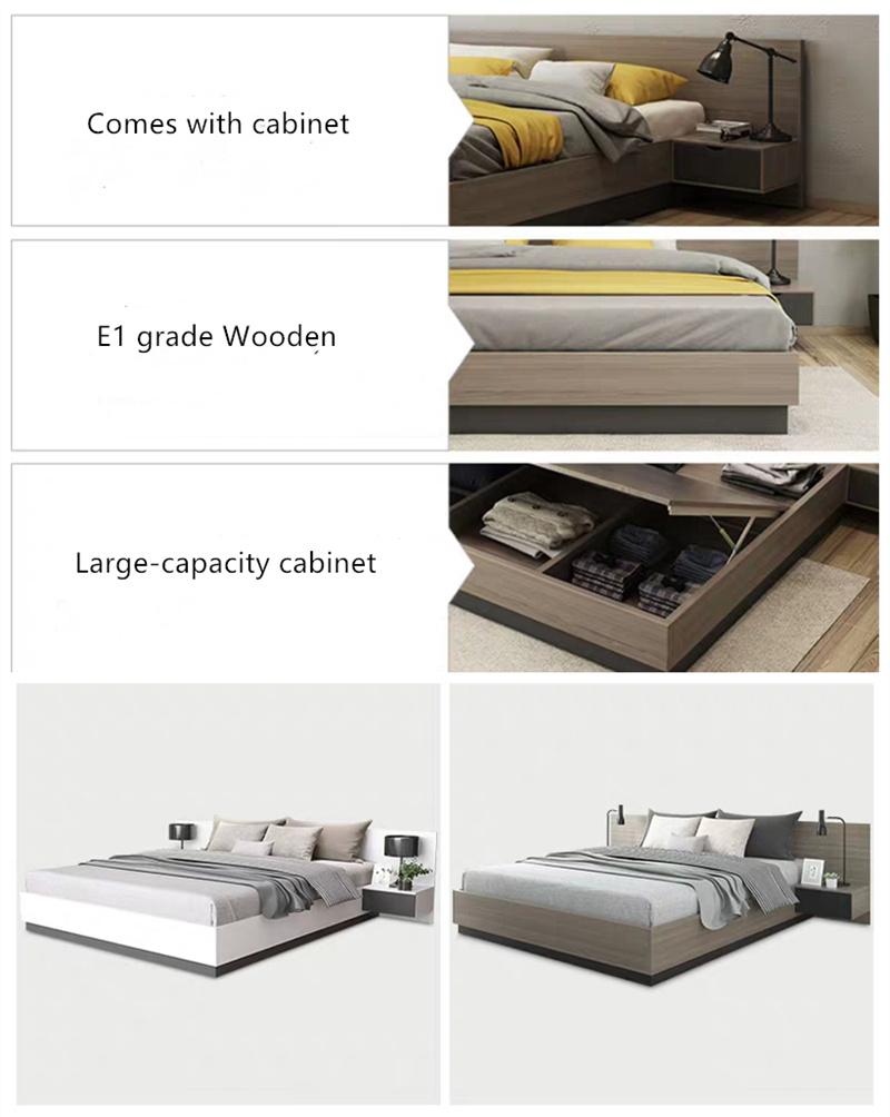 New Design Home Bedroom Furniture Set Twin Size Wholesale Folding Wooden Bed