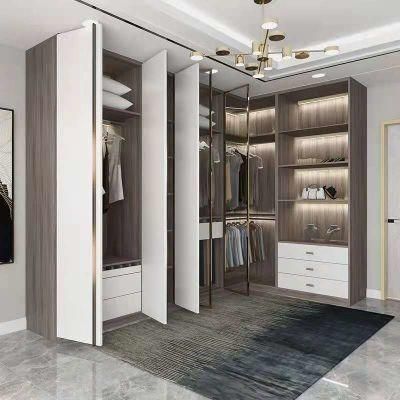 Unique Design Bedroom Modern Wood Double Door Wardrobe