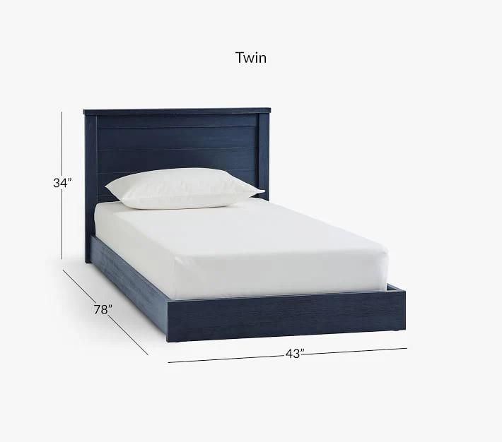 Navy Blue Platform Bed