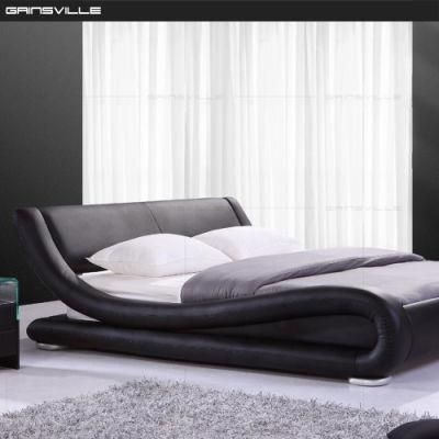 Fashion Home Bedroom Furniture Design Queen King Double Size Upholstered Leather Beds Gc1606