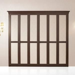 2015 Classical High Quality Leather Surface Wood Wardrobe (YG21438)