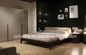 Home Furniture Bedroom Leather Wood Bed