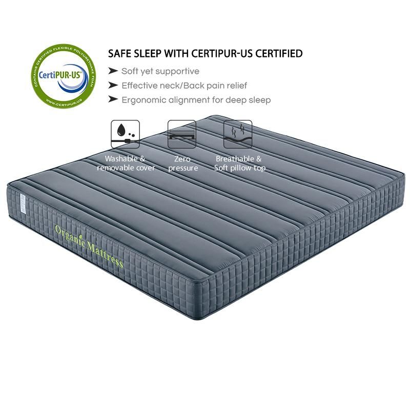 High Quality Full Size Hybrid Portable Hotel Orthopedic Foam Sleeping Bedroom Spring Latex Mattress