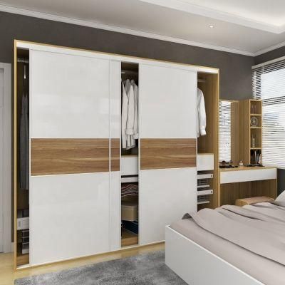 Modern 2 Door Combination Wooden Bedroom Large Storage Wardrobe