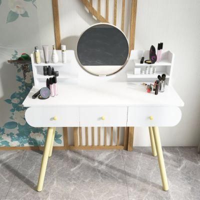 OEM Modern Designs Dressing Table with LED Mirror Drawer Dresser