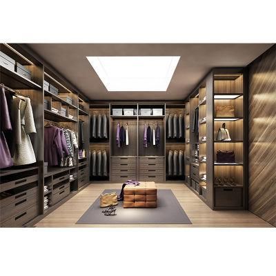 Customized Modern Wooden Closet Systems Walk in Closet Bedroom Wall Wardrobe