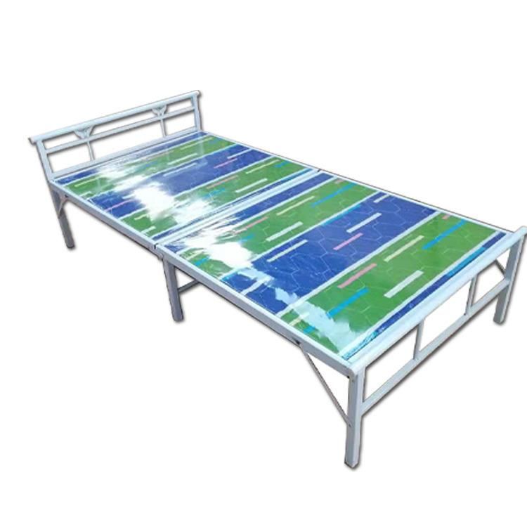 Wholesale Cheap Black Double Metal Folding Bed Metal Foldable Bed