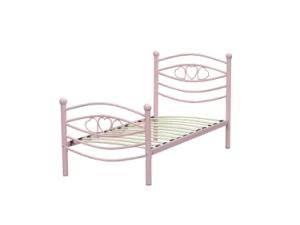 Pink Metal Single Bed Frame
