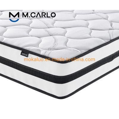 Hotel-Furniture-Mattress Wholesale Twin-Double-Single-Queen-King-Calking Size Knitted Fabric-Natural Latex Spring Mattress with-5-Zone