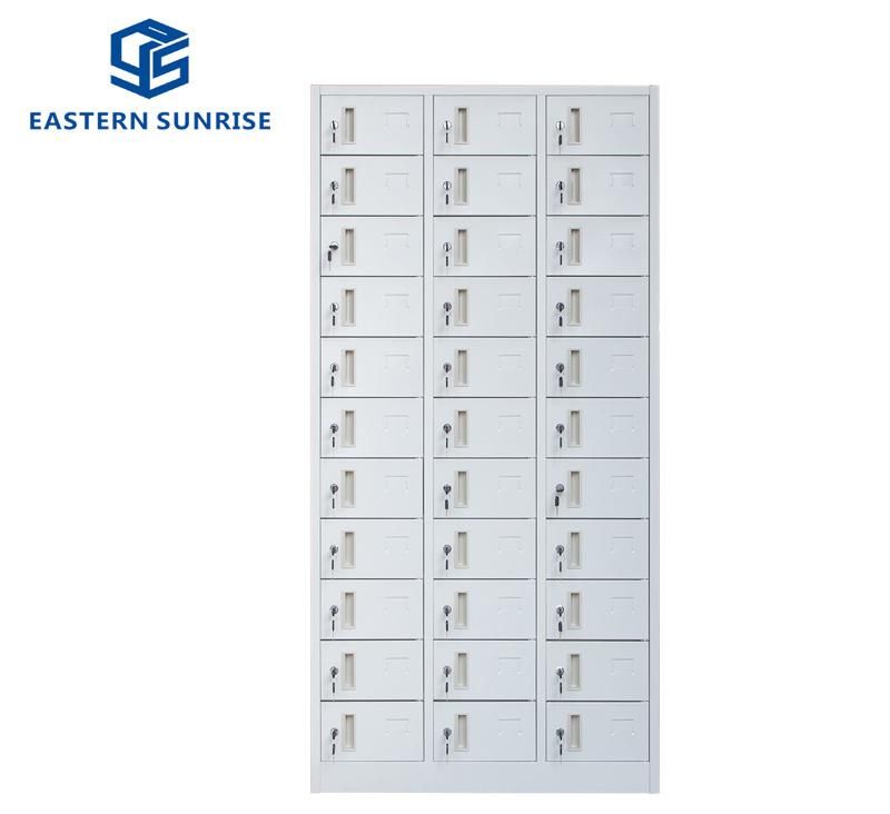 Steel Storage Cabinet with 33 Doors Use for Supermarket/Gym