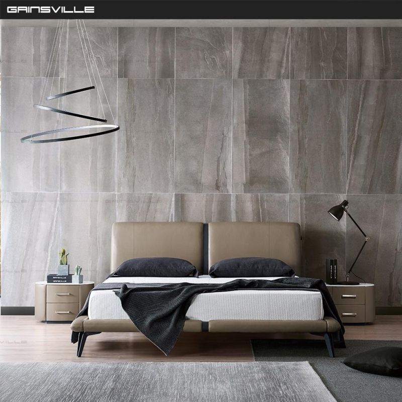 Foshan Factory Modern Bed Sets Genuine Leather Bedroom Furniture for Home Furniture
