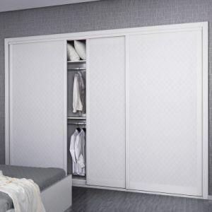 Oppein White Simple Sliding Wooden Wardrobe (OPY2010A-12#)