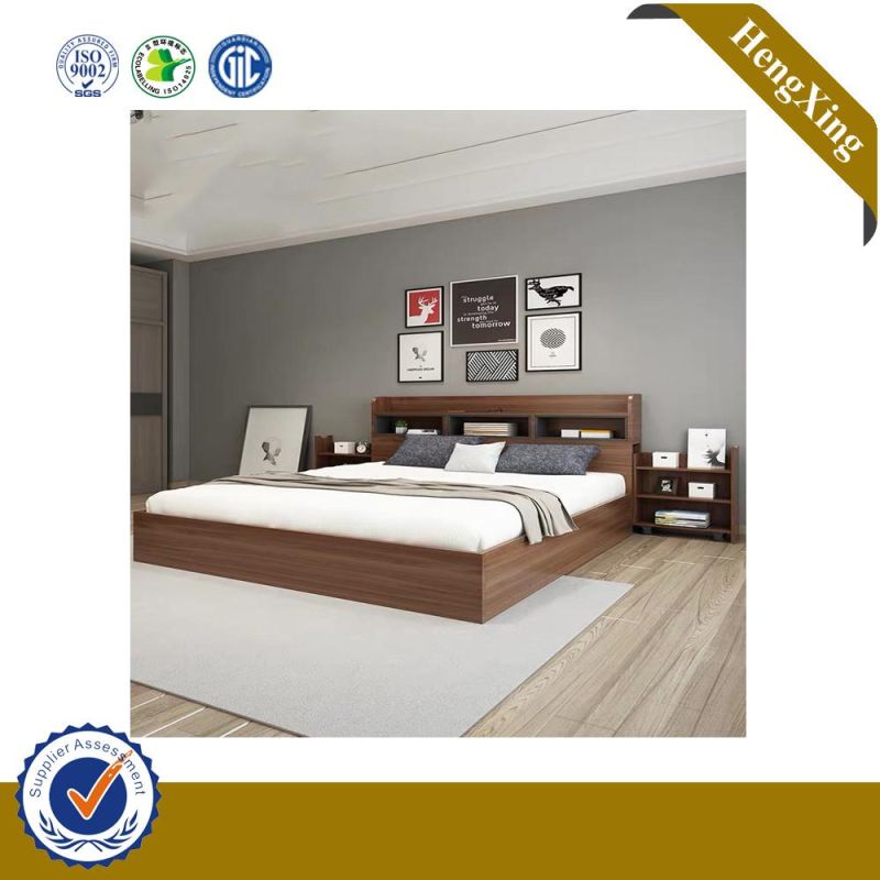 Factory MDF Wooden Home Hotel Bedroom Set Furniture Storage Sofa King Size Double Electric Bed