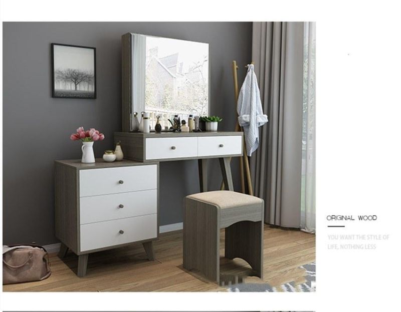 Mirror Dressing Table Bedroom Nordic Minimalist Style Furniture 0337