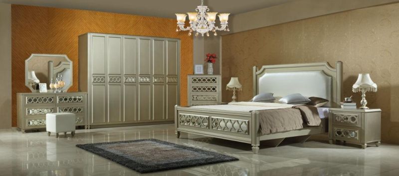 Home Furniture Wooden Fabric Solid Wood Fame King Size Bedroom Furniture Bed Designs