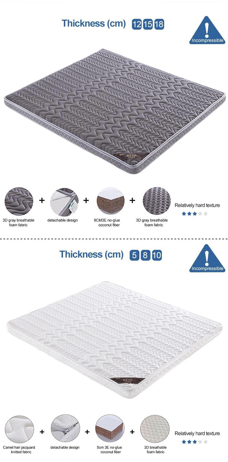 Home Latex Bed Mattress Folding Removable Cover 18cm Queen Bed