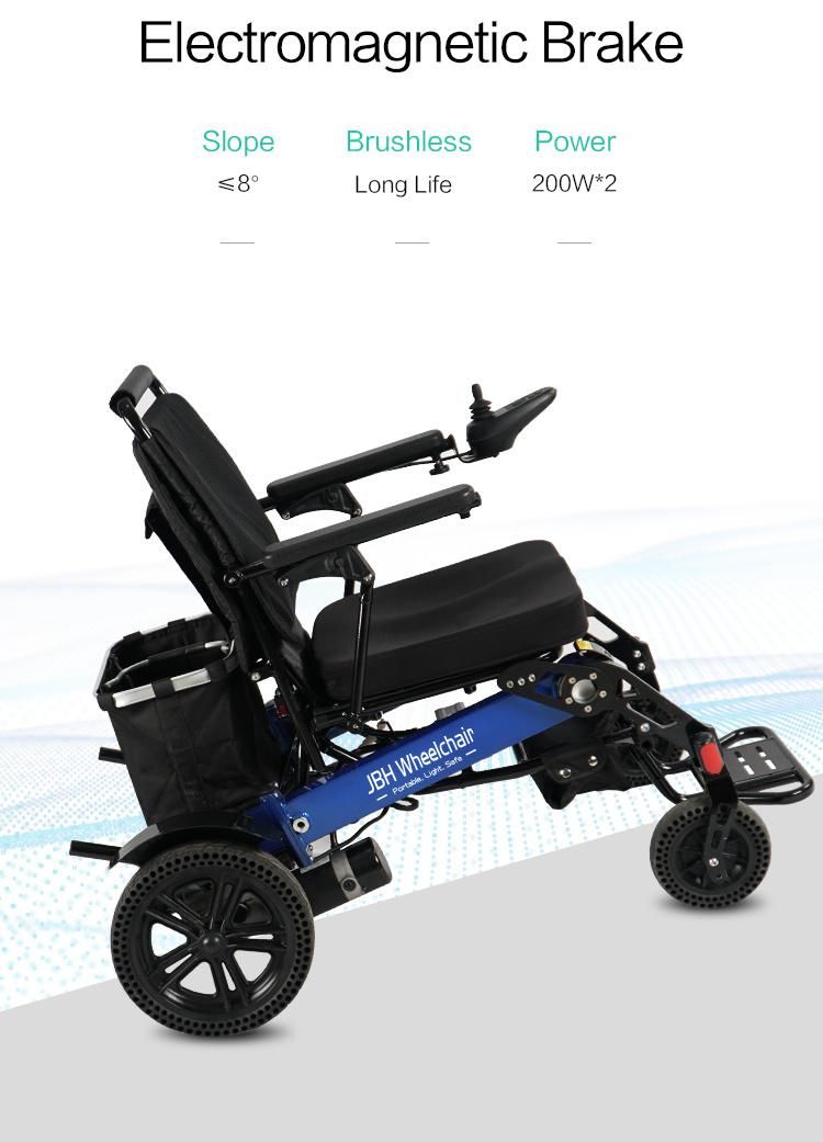 FDA Aproved Intelligent Driving Basket Portable Folding Outdoor Cheap Electric Wheelchair