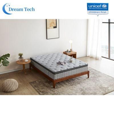 fashion Design Bedroom Comfort Fabric Polyfiber Padding Pocket Spring Mattress in a Box