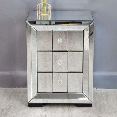 Dubai Luxury Design Home Furniture Hotel Furniture Mirrored Nightstands