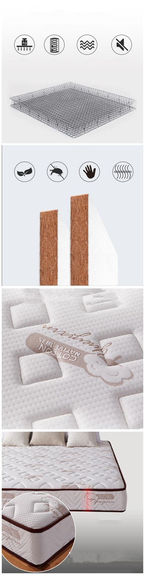 20cm Thick Palm Mattress 1.8m 1.5m Compression Mattress 0419