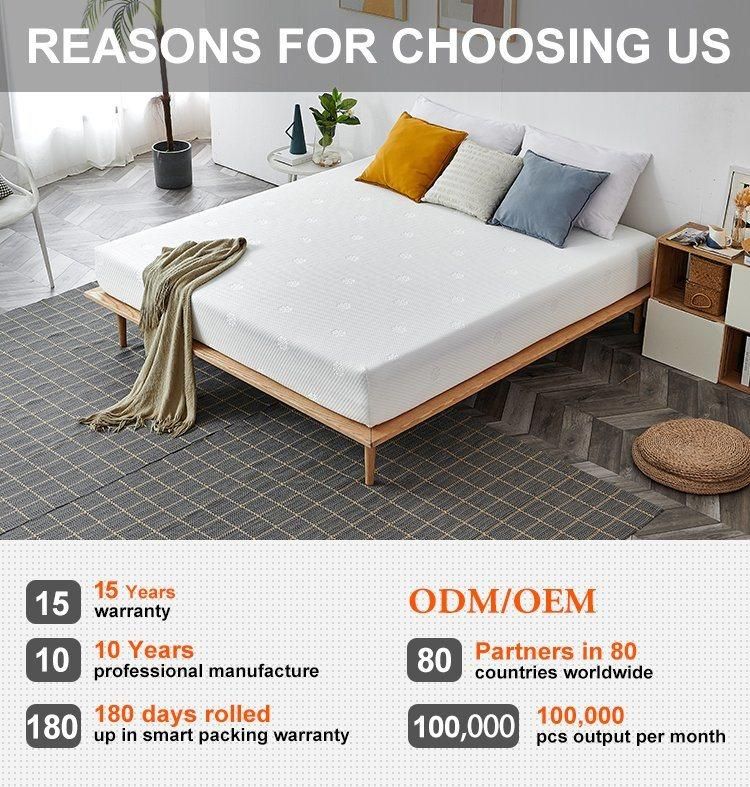 Hotel Hot Selling Luxury Natural Latex Euro Top Double Queen King Size Sleeping Bed Compressed Hybrid Sponge Mattress