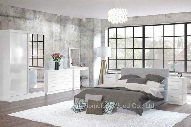 Modern Apartment High Gloss Bedroom Furniture (HF-EY008)