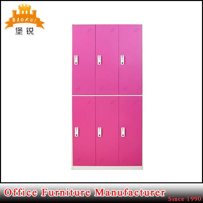 Jas-028 6 Door Used Stadium Locker/Sports Gym Metal Locker/Steel Office Cabinet