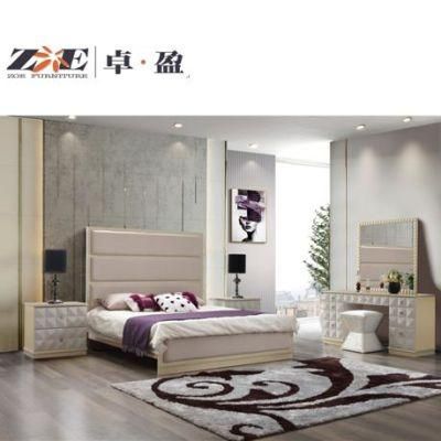 Luxury Champagne Gold Color Classic Modern Bedroom Bed Room Furniture